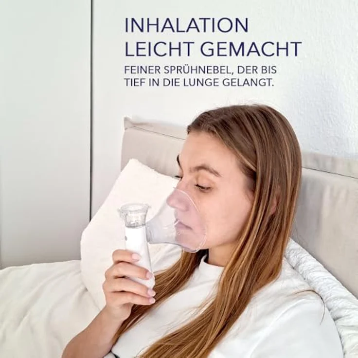 IEA Medical Inhalator Set, tragbarer Vernebler mit Hardcase und 20×5 ml Kochsalzlösung 0,9% NaCl, mikrovernebelung, USB-C aufladbar, sterile isotonische Lösung – Bild 3
