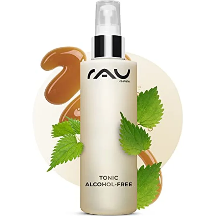 RAU Cosmetics Tonic alcohol-free 200 ml - Gesichtswasser mit Brennnessel-Extrakt - Gesichtsreinigung geeignet für Unreine Haut, Fettige Haut, Reife Haut - Toner mit Karamell & Milchsäure