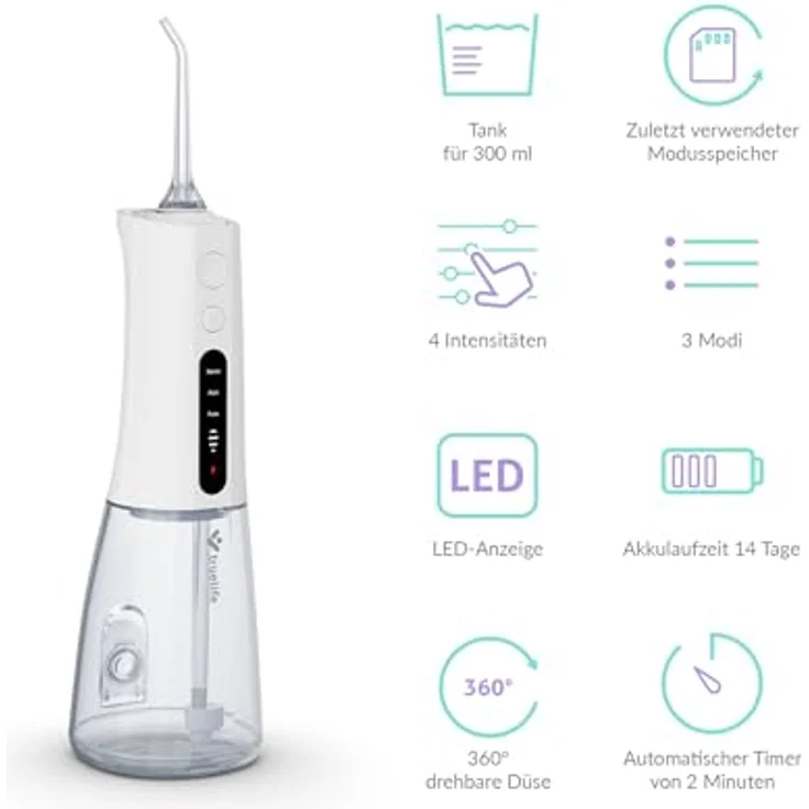 TrueLife AquaFloss Compact L100, Munddusche für Interdentalhygiene, geeignet für empfindliche Zähne und Zahnfleisch – Bild 3