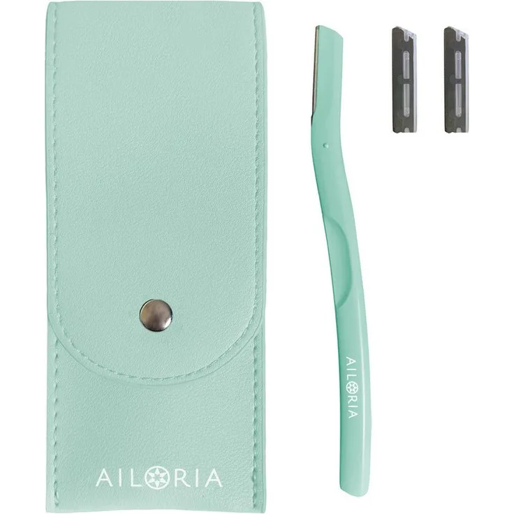 AILORIA GLOW TOUCH Augenbrauenrasierer, Dermaplaning-Set für makellose Haut und präzises Augenbrauenstyling