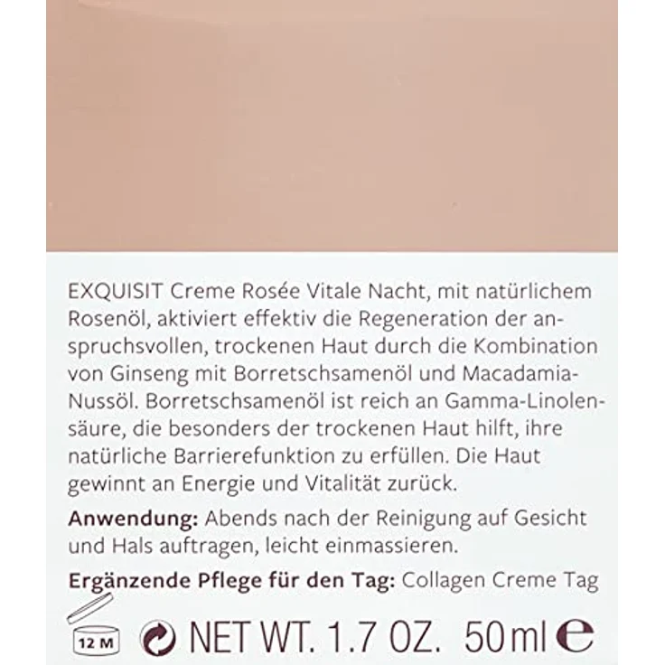 Hildegard Braukmann Exquisit Creme Rosee Vitale Nacht 50 ml Nachtpflege – Bild 6