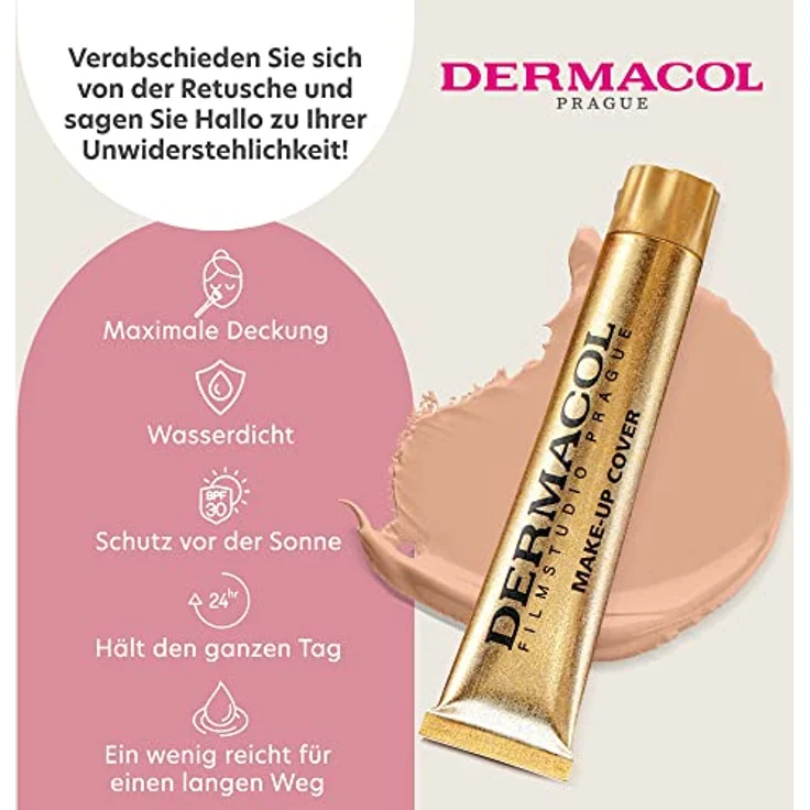 Dermacol Deckendes Make-up Cover 211 30 g – Bild 5