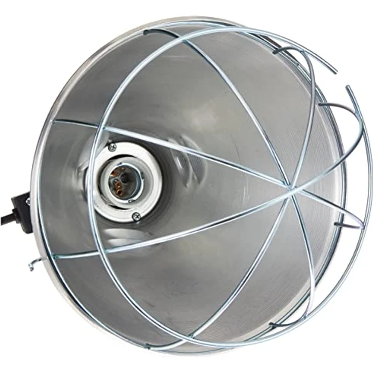 Kerbl Infrarot Wärmestrahler für Ferkel und Küken, 21 cm Alu-Schirm mit 6 Lüftungsschlitzen und 2,5 m Kabel, ohne Lampe – Bild 3