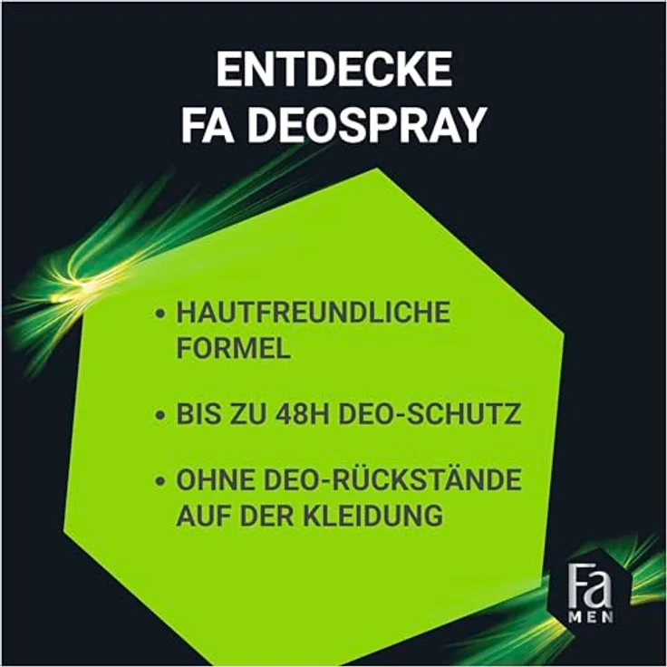 FA Deospray Men Speedster, 6er Pack mit 48h Schutz, 6x 150 ml, vegan und hautfreundlich – Bild 4