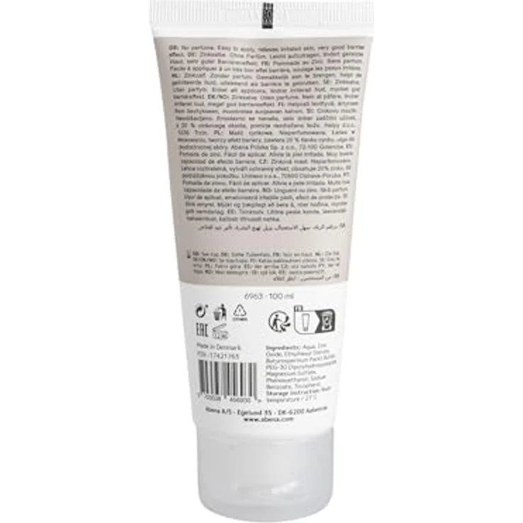 ABENA Zinksalbe, 100 ml, Schutzcreme mit 20% Zinkoxid, schnell einziehend – Bild 2