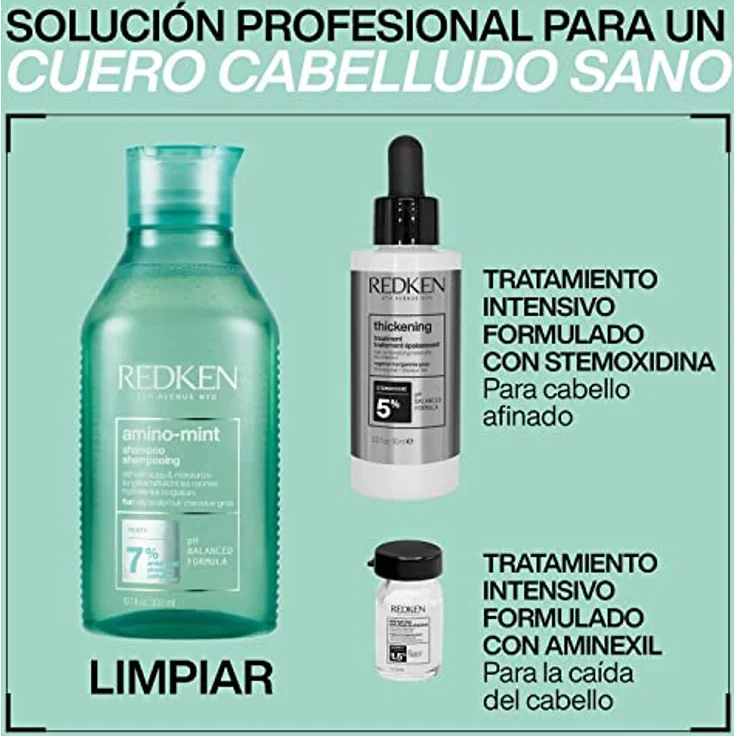 REDKEN Amino Mint Shampoo, 1000 ml - Sanftes Haarshampoo für fettiges Haar – Bild 4
