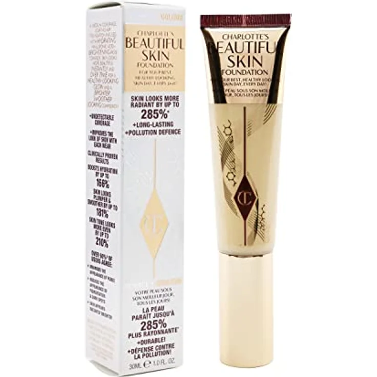 Charlotte Tilbury Charlotte’s Beautiful Skin Foundation, 30 ml, neutral - vegane Formel mit Rosenkomplex und Hyaluron, Glow-Effekt – Bild 2
