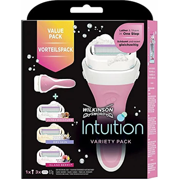 Wilkinson Sword Intuition Summer Variety Vorteilspack Rasierklingen mit Damen Rasierer, 3 St – Bild 2