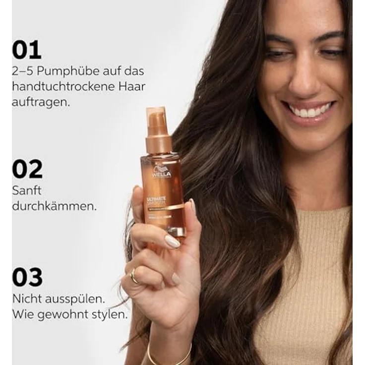 Wella Professionals Ultimate Smooth Miracle Oil Serum - Haaröl Mit Squalan & Omega 9 - Für Trockenes, Stumpfes & Krauses Haar (30 ml) – Bild 3
