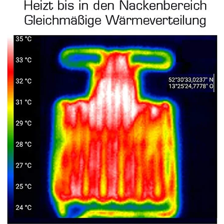 Promed Rücken - und Nackenheizkissen Nrp - 2.4, Heizkissen für Rücken, Nacken, Schulter, Wärmekissen mit Abschaltautomatik waschbar, 10 Temperaturstufen, Überhitzungsschutz – Bild 8