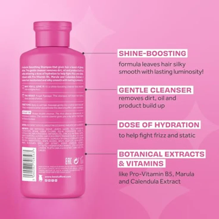 Lee Stafford Illuminate & Shine Smoothing Shampoo, sanftes Glanz-Shampoo für strahlende Geschmeidigkeit, 250 ml – Bild 3