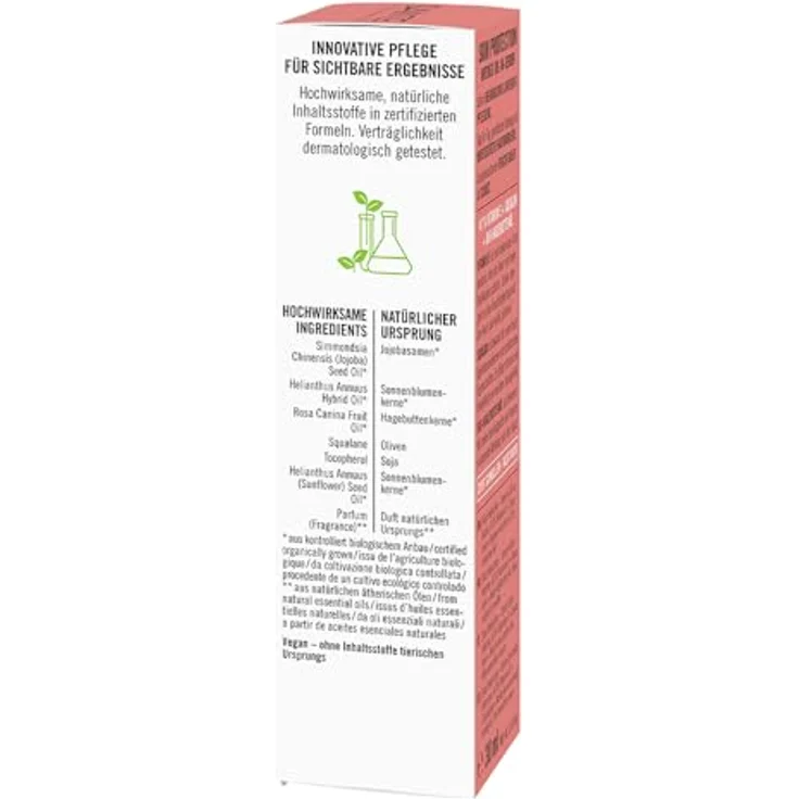 Sante Naturkosmetik Skin Protection Intense Serum, Feuchtigkeitsserum für Damen, 30 ml mit Bio-Rose und Hagebuttenöl – Bild 2