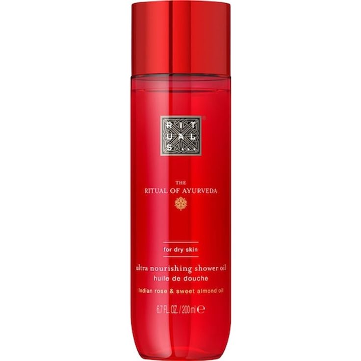 RITUALS The Ritual Of Ayurveda Shower Oil, Duschöl für Damen mit Süßmandelöl und indischer Rose, 200 ml