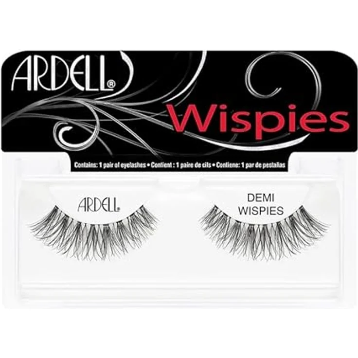 Ardell Invisibands Demi Wispies - Wimpern aus Echthaar, schwarz, black (ohne Wimpernkleber) ultraleicht, flexibel und wiederverwendbar – Bild 3