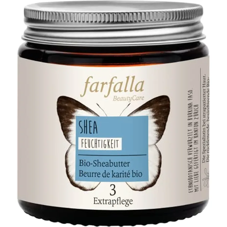 farfalla Bio-Sheabutter - Feuchtigkeit - 100% zertifizierte Naturkosmetik, 100ml