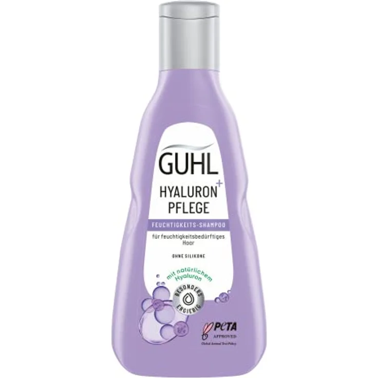 Guhl Hyaluron+ Pflege Feuchtigkeits-Shampoo - Intensive Feuchtigkeit & Pflege - 250 ml - Ohne Silikone - Mit natürlichem Hyaluron – Bild 1