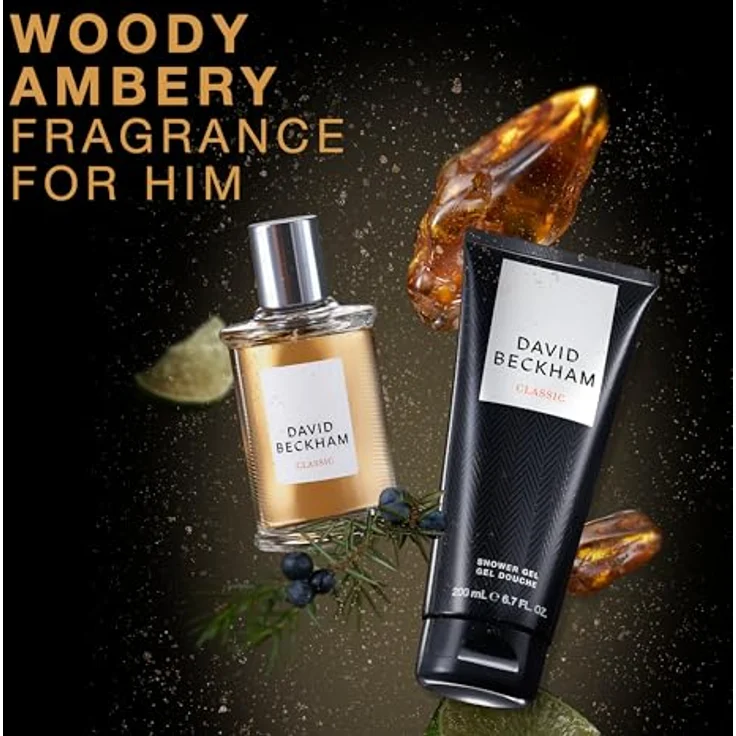 David Beckham Classic Eau de Toilette und Duschgel-Geschenkset für Männer, holzig-frisch-ambrierter Duft, 50 ml + 200 ml – Bild 5