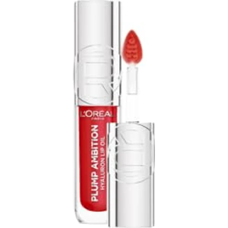 L'Oréal Paris Plump Ambition Lippenöl, Hyaluronsäure für vollere & geschmeidigere Lippen, 24H Feuchtigkeit, Farbe: 380 Rouge in Love, 5 ml – Bild 1
