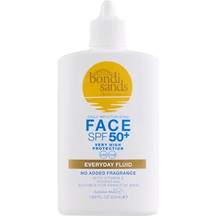 Bondi Sands SPF 50+ EVERYDAY FACE FLUID, Sonnenschutz für empfindliche Haut, 50ml, parfumfrei, ultraleicht – Bild 1