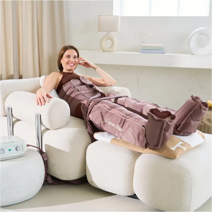 Venen Engel Venen Engel Mini, Massagegerät mit Bein- & Bauchmanschetten für individuelle Kompressionsmassage