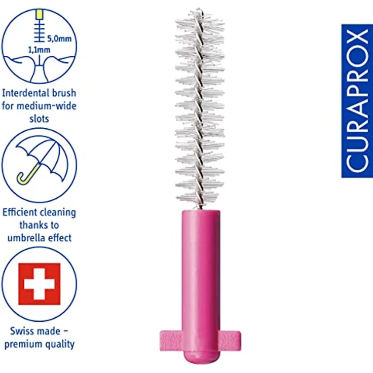 Curaprox CPS 08 prime Interdentalbürsten Refill 8 Stück, zur gründlichen Zahnzwischenraumreinigung – Bild 2