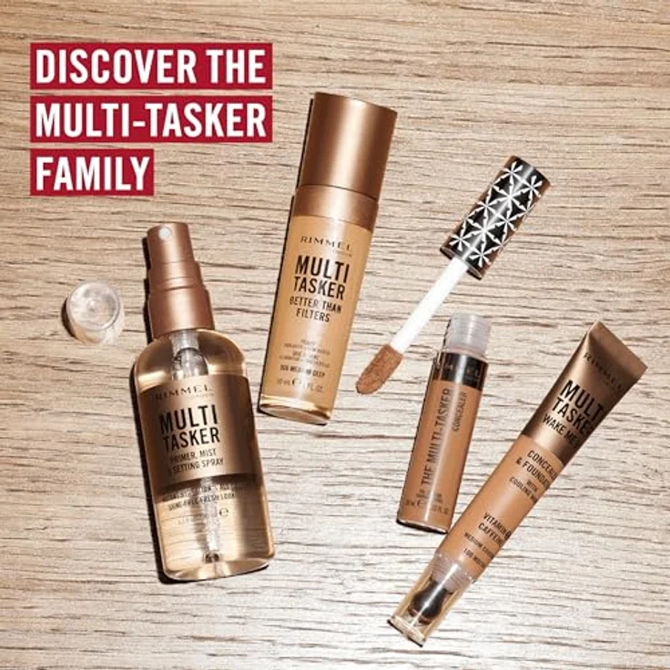 Rimmel London Multi Tasker Primer, 100 ml, fixierend und feuchtigkeitsspendend mit Gurken- und Kamillenextrakten – Bild 9