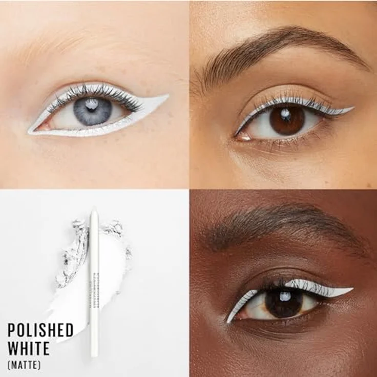 MAYBELLINE NEW YORK Tattoo Liner Gel Pencil, Gelstift für die Augen, wasserfest in Polished White, 1,3 g – Bild 3
