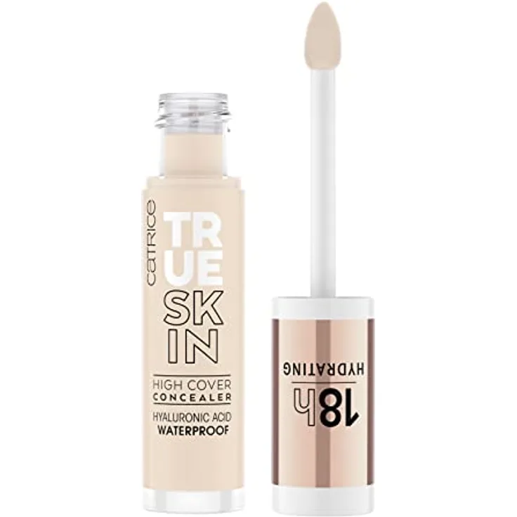 Catrice True Skin High Cover Concealer, Nr. 001, Nude, Anti-Pickel, feuchtigkeitsspendend, natürlich, für trockene Haut, vegan, ölfrei, ohne Alkohol, ohne Parabene, 1er Pack (4.5ml)