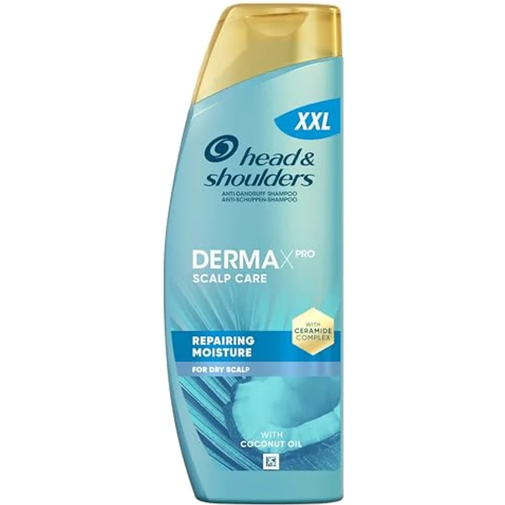 Head & Shoulders DermaXPro Pflegende Feuchtigkeit Shampoo, 500ml, für trockene Kopfhaut mit Kokosmilch und Aloe Vera – Bild 1