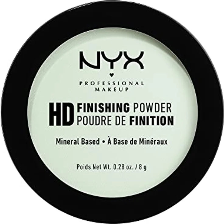 NYX Professional Makeup HD Finishing Powder, mineralisches Puder 8 g, Mint Green, mattierendes Finish und langanhaltende Fixierung – Bild 1