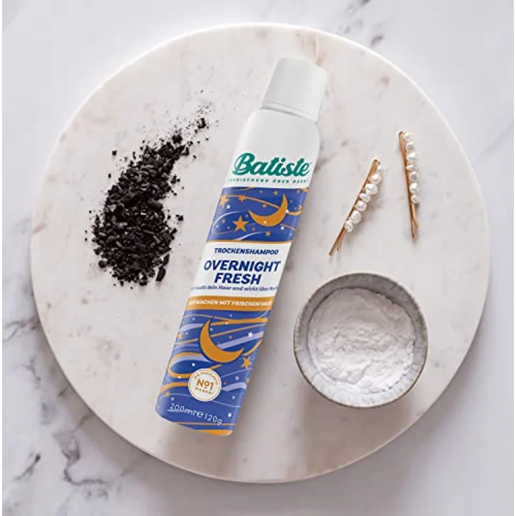 Batiste Trockenshampoo Overnight Fresh 200 ml, Dry Shampoo zum Auffrischen und Stylen der Haare, Haarstyling Spray ohne Ausspülen, Haarreinigung über Nacht – Bild 4