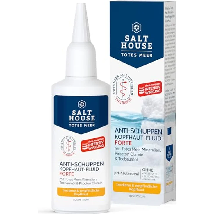 Salthouse Totes Meer Therapie Anti-Schuppen Kopfhaut-Fluid Forte, 75ml mit Mineralien und Teebaumöl zur intensiven Pflege und Feuchtigkeitsbindung – Bild 1