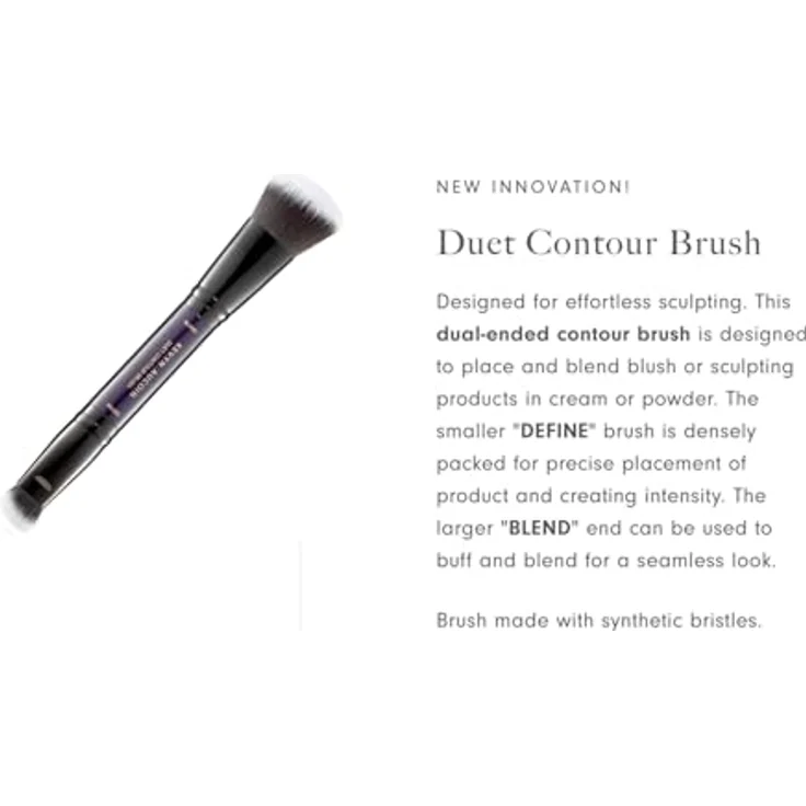 Kevyn Aucoin Women's The Duet Contour Pinsel, 1 Stück - Doppelendiges Design, präzise Platzierung und Mischfunktion, aus weichem Kunsthaar – Bild 2