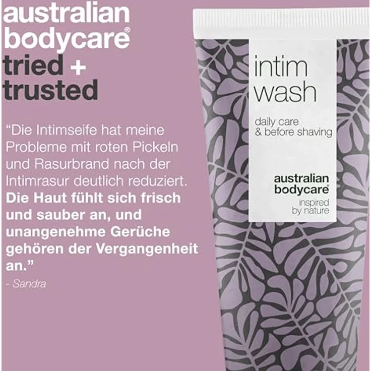Australian Bodycare Tea Tree Oil Lemon Myrtle, sanftes Reinigungsgel für intime Hygiene, 200 ml, vegan, pH-hautneutral – Bild 4