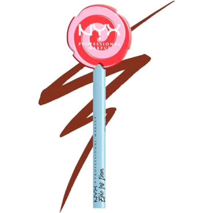 NYX PROFESSIONAL MAKEUP Candy Swirl Liner, wasserfester Eyeliner mit flexiblem Pinsel für definierte Lidstriche, Farbe: Gingersnap – Bild 2