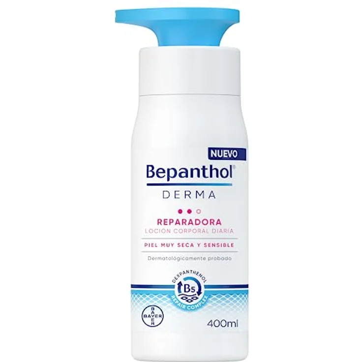 BEPANTHOL Feuchtigkeitscreme, reparierende Derma-Lotion für trockene Haut, 400 ml, sofortige und langanhaltende Feuchtigkeit, ohne Parfüm – Bild 1