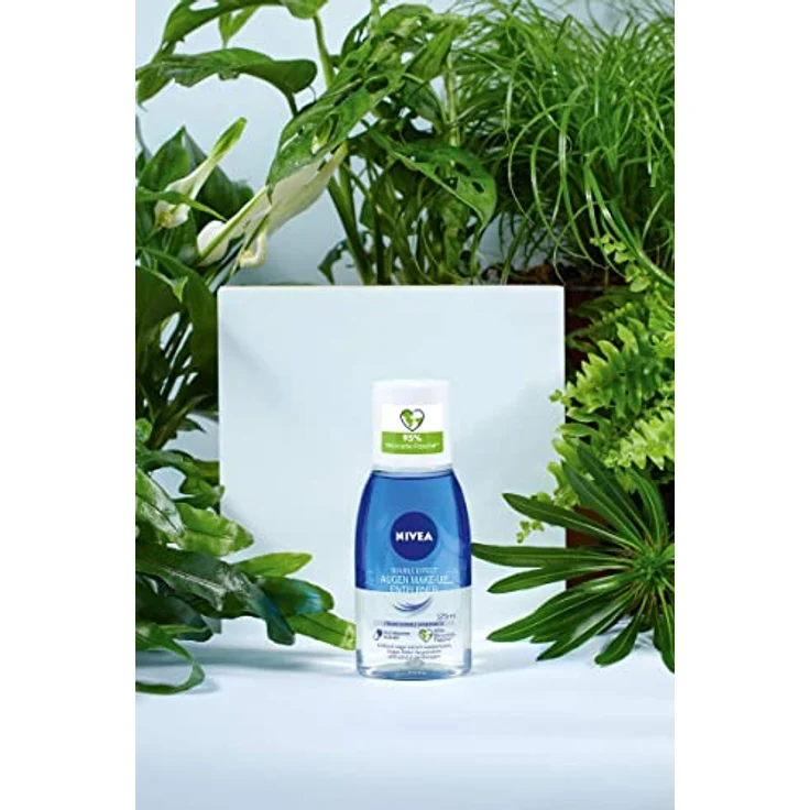 NIVEA Double Effect Augen Make-Up Entferner (125 ml), Make-Up Entferner für die sensible Augenpartie, Gesichtsreiniger entfernt extrem wasserfestes Make-Up – Bild 4