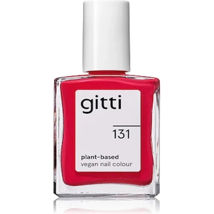 gitti no. 131 Nagellack, 15 ml in BRIGHT RED, pflanzenbasiert und vegan für glänzende Maniküre