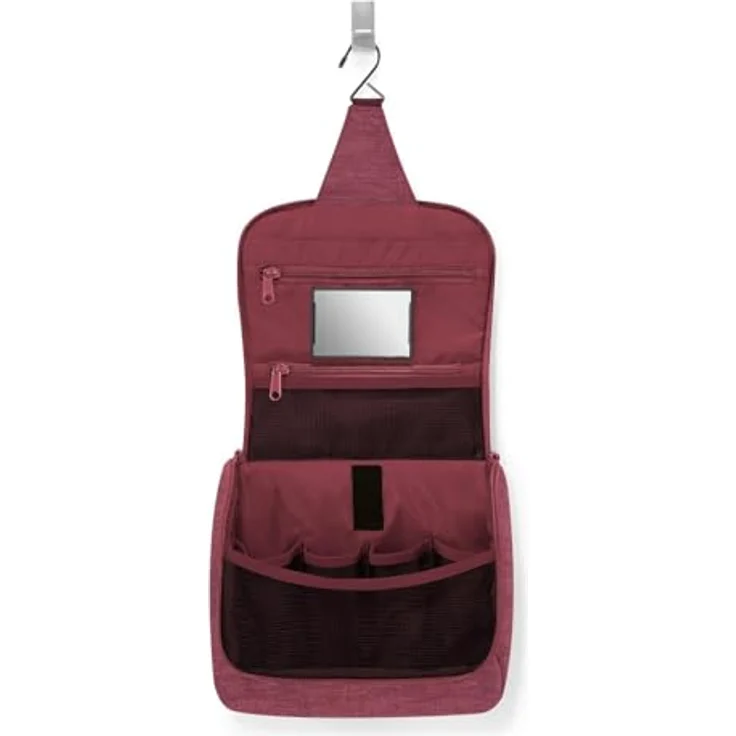 REISENTHEL® toiletbag twist, Kosmetiktasche in maroon mit Haken zum Aufhängen, wasserabweisend, 3L Volumen – Bild 3