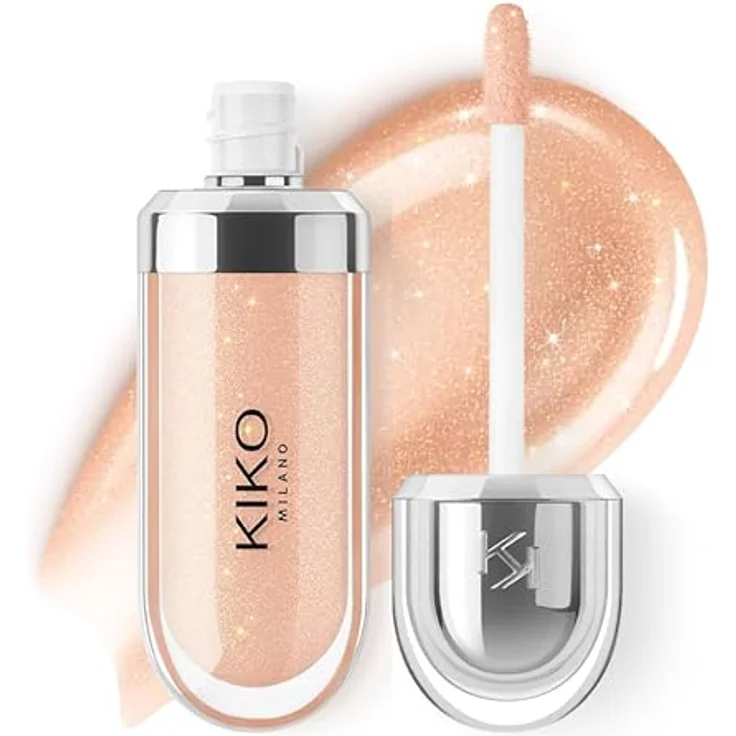 KIKO Milano 3D Hydra Lipgloss, Hydratisierendes Lipgloss mit langanhaltendem Glanz, Farbton 02 Natural Beige, 6.5 ml – Bild 1