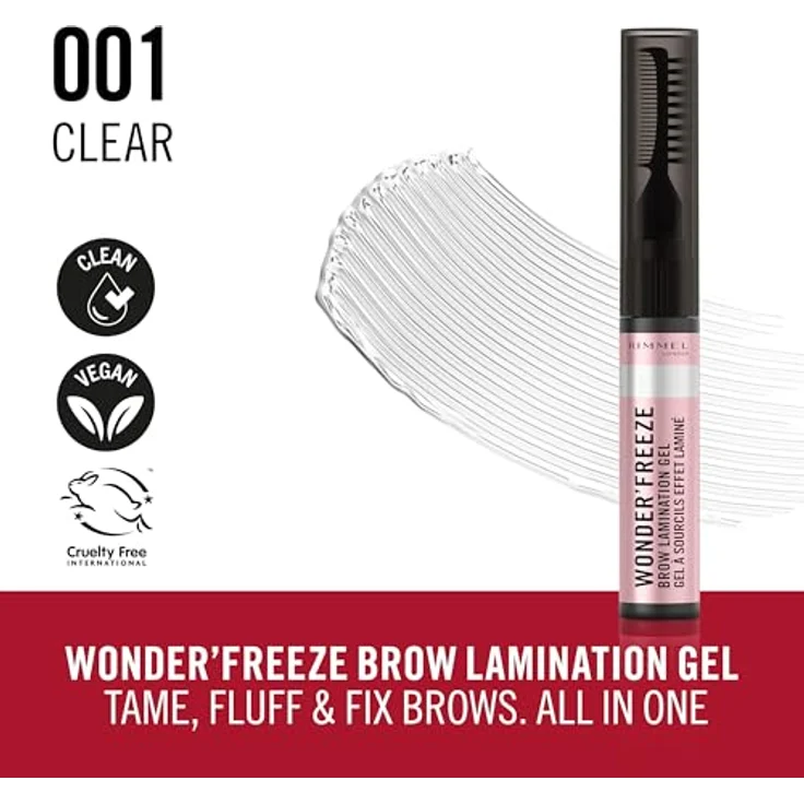 Rimmel Wonder'Freeze Brow Laminiergel 001 Clear, 6g – Bild 2