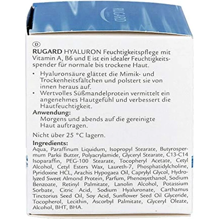 RUGARD Hyaluron Feuchtigkeitspflege: Erfrischende Feuchtigkeitscreme mit Hyaluronsäure & Süßmandelprotein, 100ml – Bild 4
