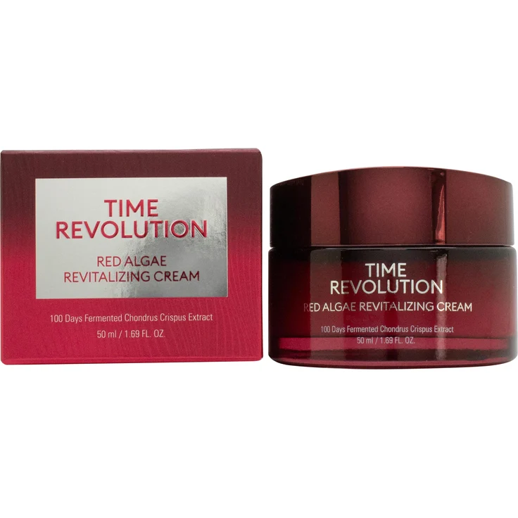 Missha Time Revolution Red Algae, Gesichtscreme mit 24h Feuchtigkeit, 50 ml