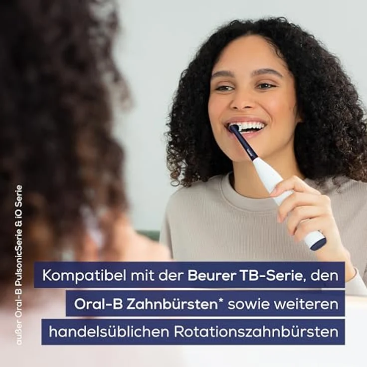 Beurer TB Sensitive Eco Aufsteckbürsten, 4 Bürstenköpfe für elektrische Zahnbürste, kompatibel mit Oral-B, 100% nachwachsende Rohstoffe, Weich, effektive Zahnreinigung – Bild 2
