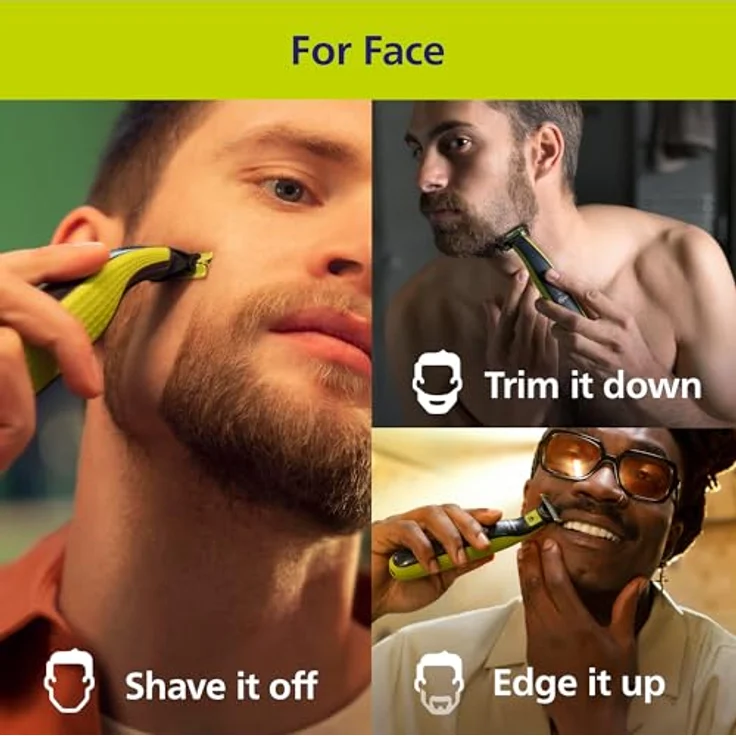 Philips OneBlade 360, Elektrischer Bartschneider mit Präzision Pflege, schwarz – Bild 3