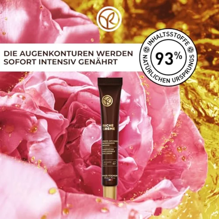 Yves Rocher RICHE CRÈME - Regenerierende Anti-Aging Augencreme - Mit Öl aus 1000 Rosen für intensive Zellregeneration - 14 ml – Bild 2