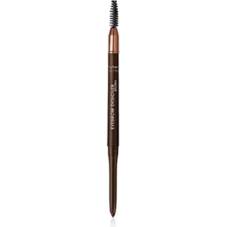 M Asam MAGIC FINISH Augenbrauenstift Eyebrow Designer Brown (0,28g) – 4-in-1 Augenbrauenstift Mit Drehmine & Spiralbürstchen, Perfekte Form & Fülle Dank Pudriger Textur, Optimale Augenbrauen-Bogen