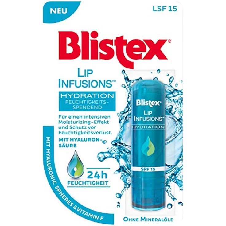 Blistex Lip Infusions Hydration, Feuchtigkeitsspendend mit Hyaluronsäure, 3,7 g – Bild 4