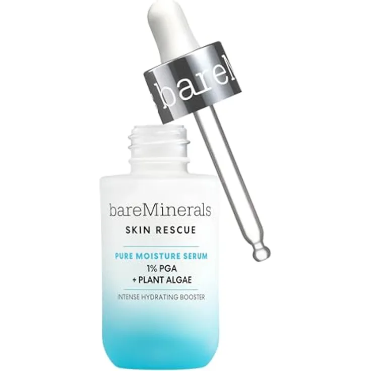 bareMinerals SKIN RESCUE Pure Moisture Serum, Gesichtsserum mit 24 Stunden Feuchtigkeitsspender, 30 ml Silber