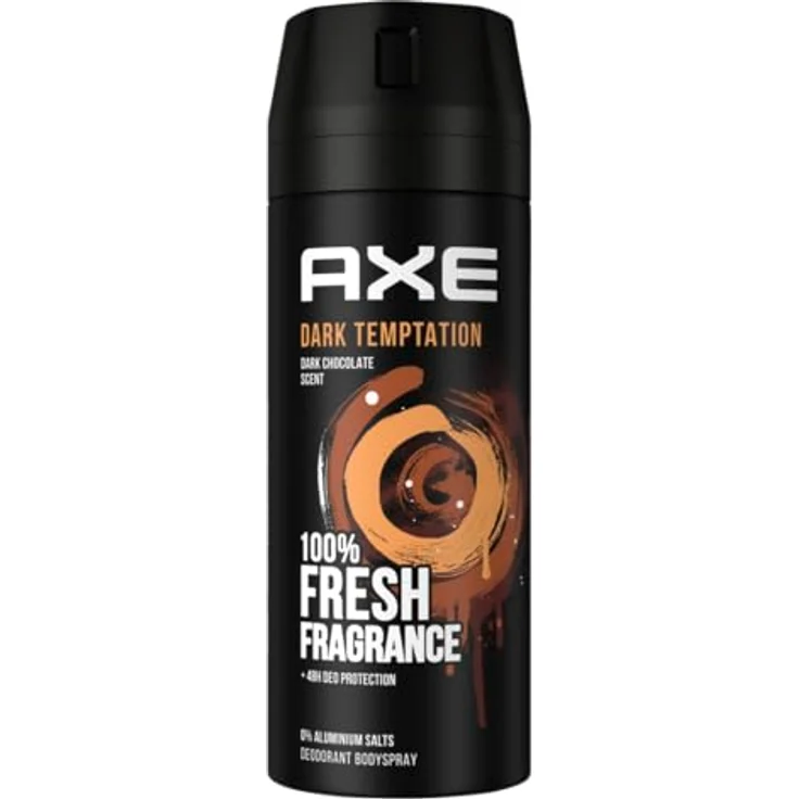 AXE Bodyspray Dark Temptation, 8x 150ml Deo ohne Aluminium, 48h Schutz, Duft nach heißer Schokolade und Amber – Bild 3